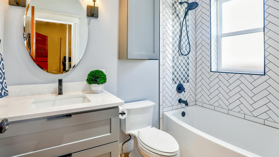 a shower with aqua earth shower filter