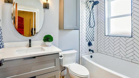 a shower with aqua earth shower filter