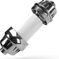 Chrome Aqua Earth universal shower filter housing with replacement cartridge inside